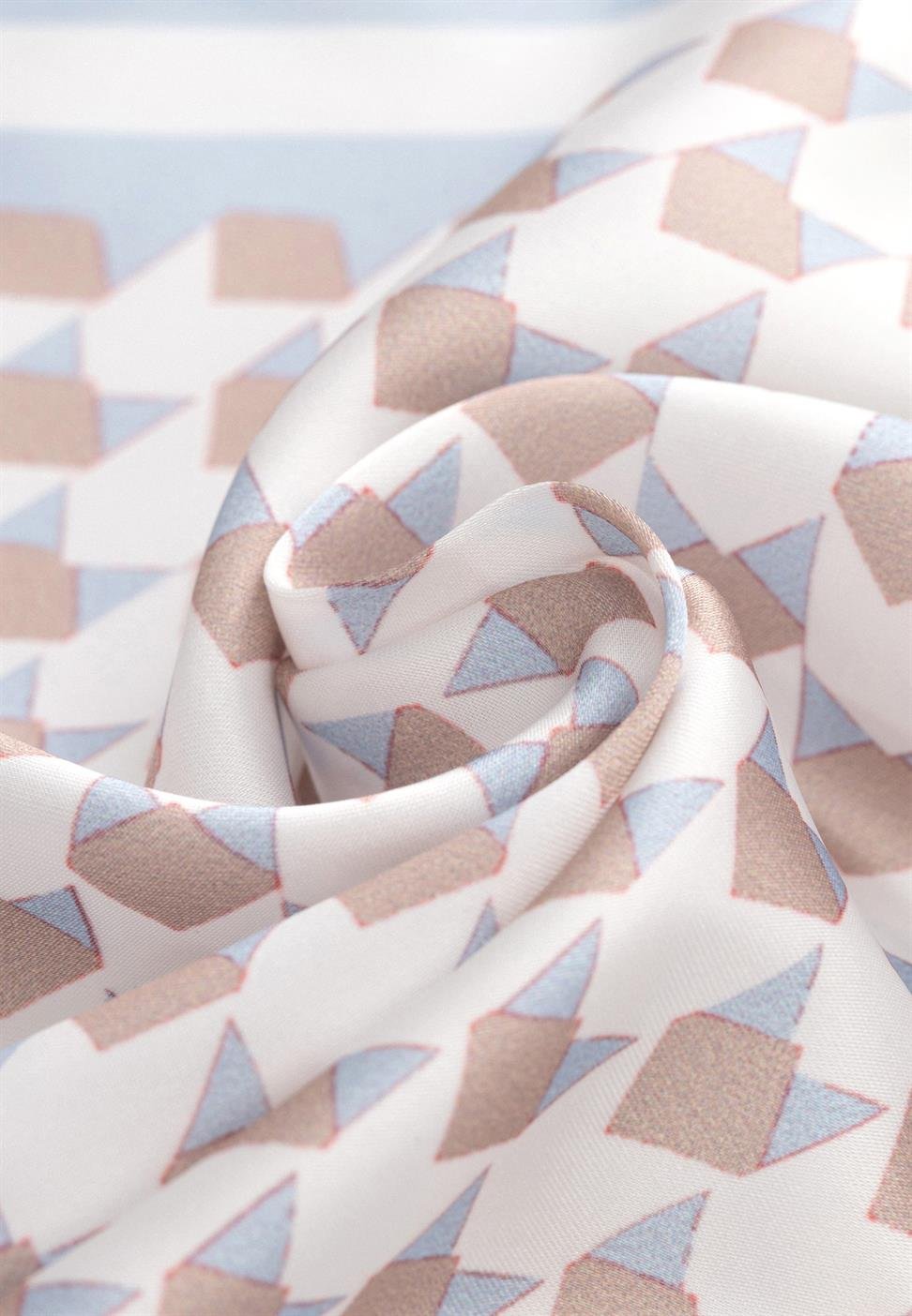 منديل مزدوج اللون مربع منقوش