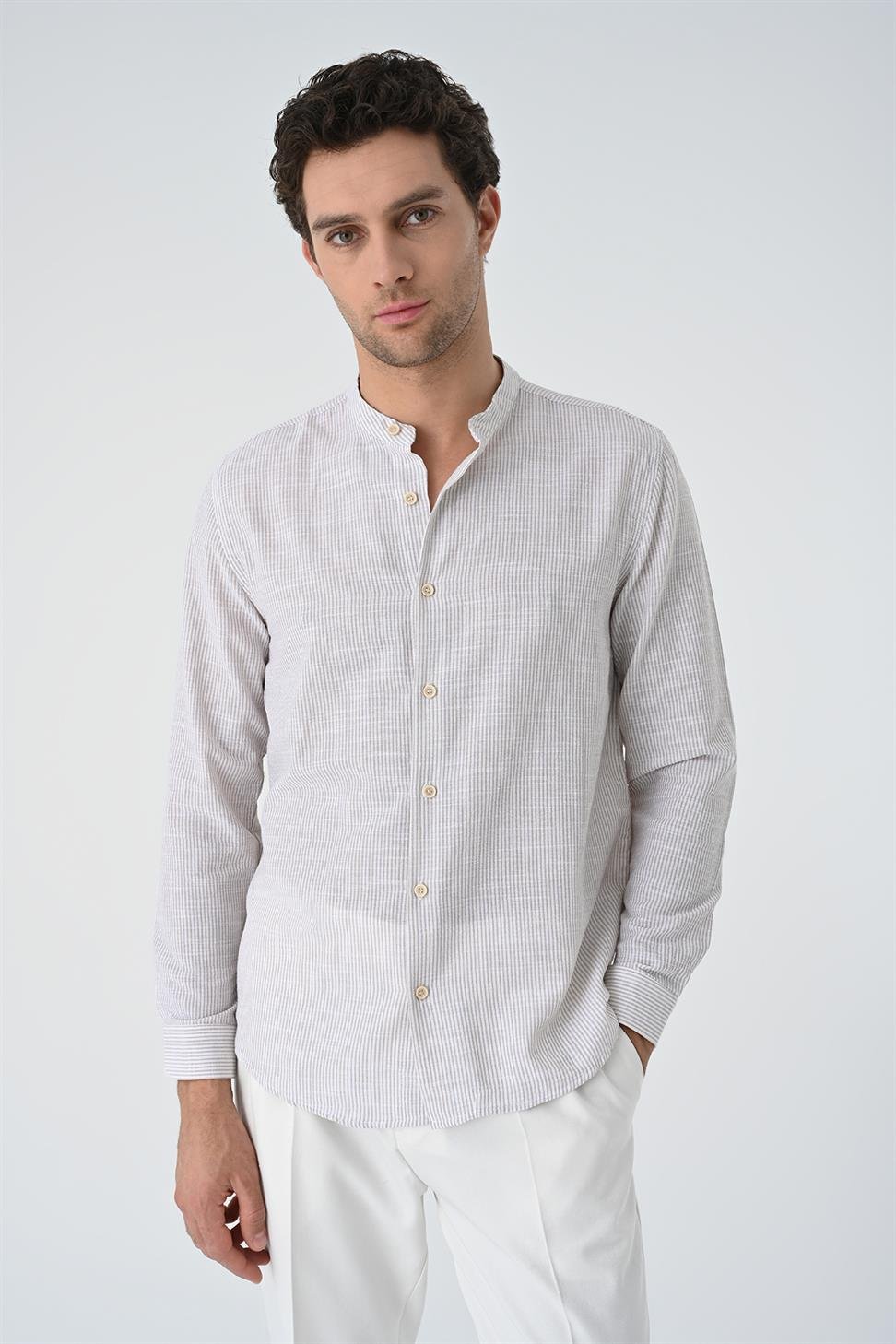 قميص رجالي قطن مخطط