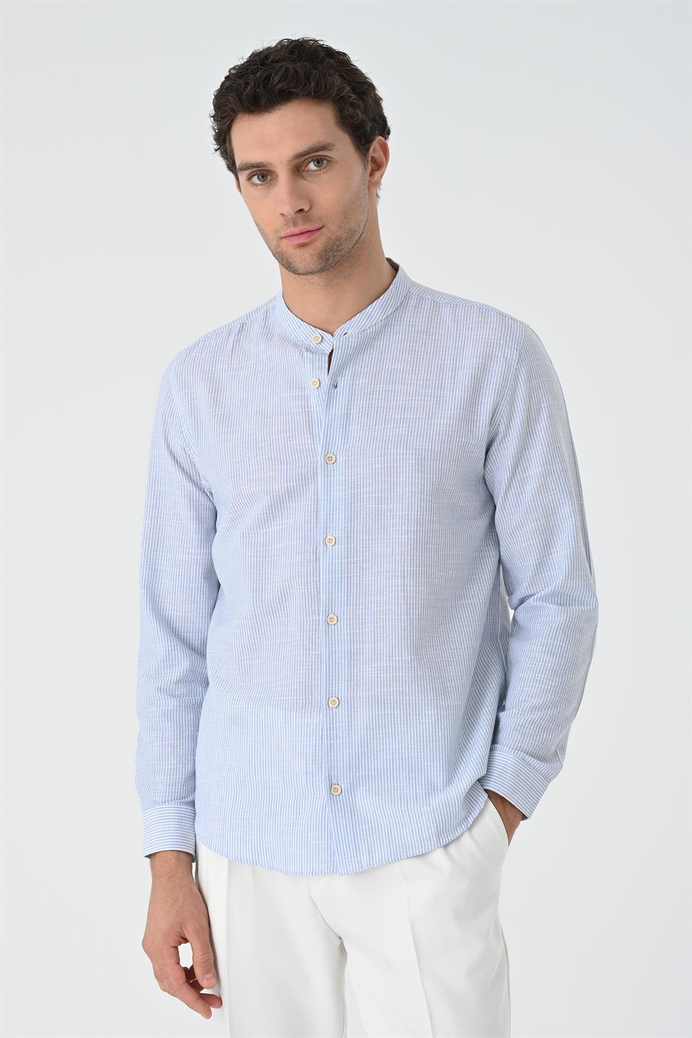 قميص رجالي قطن مخطط