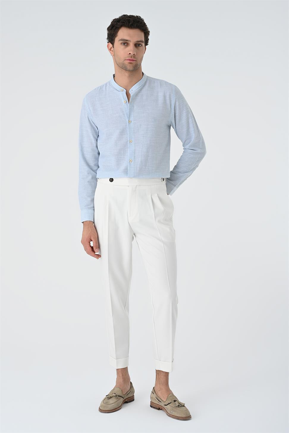 قميص رجالي قطن مخطط