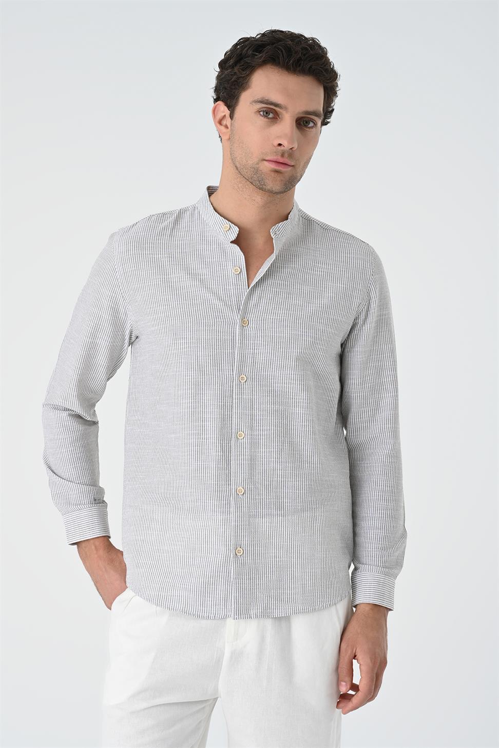 قميص رجالي قطن مخطط