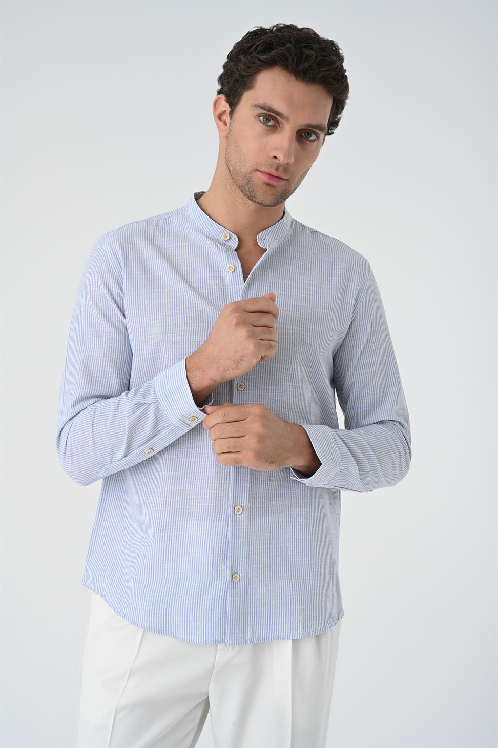 قميص رجالي قطن مخطط