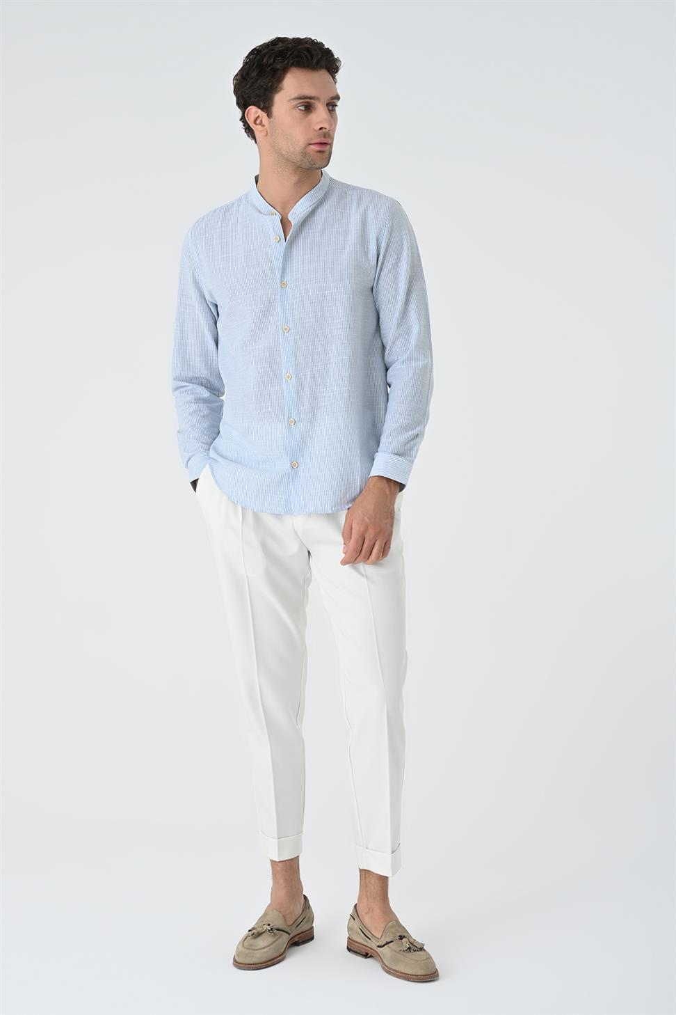 قميص رجالي قطن مخطط