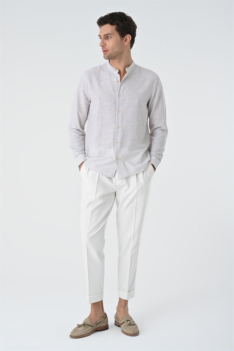 قميص رجالي قطن مخطط