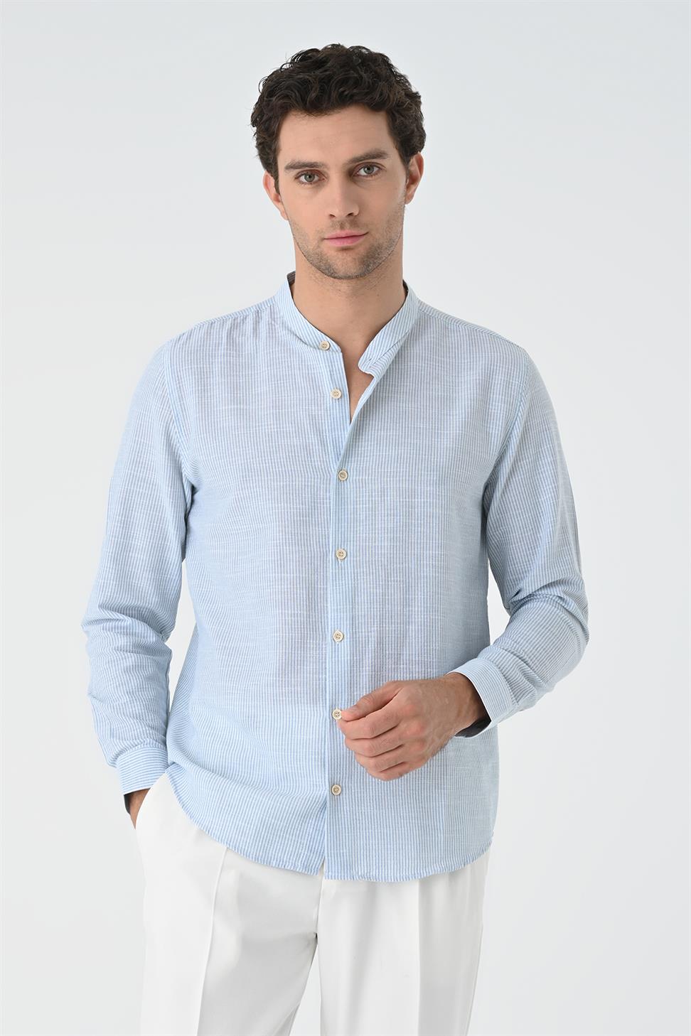 قميص رجالي قطن مخطط