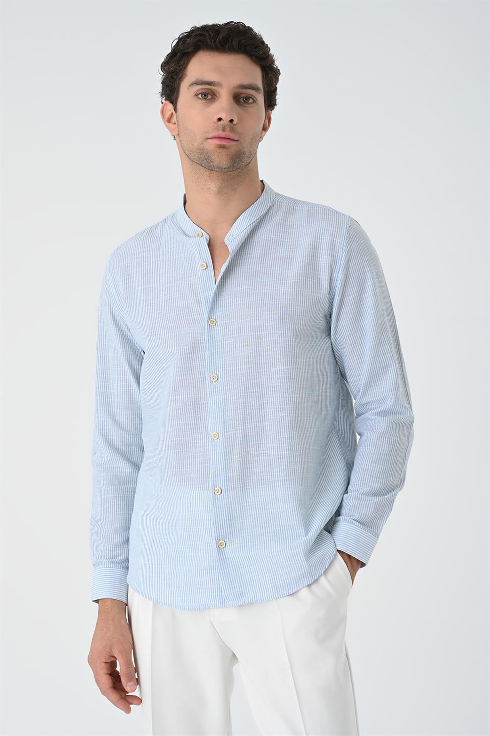 قميص رجالي قطن مخطط