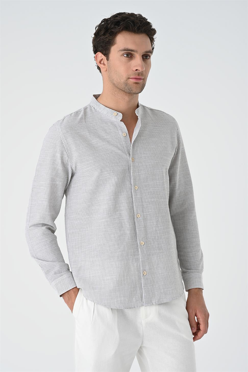 قميص رجالي قطن مخطط