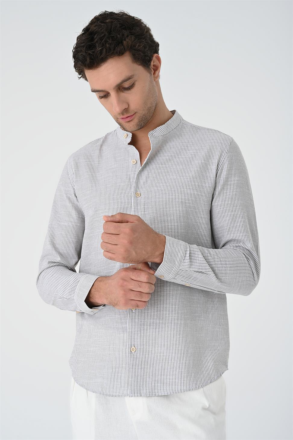 قميص رجالي قطن مخطط