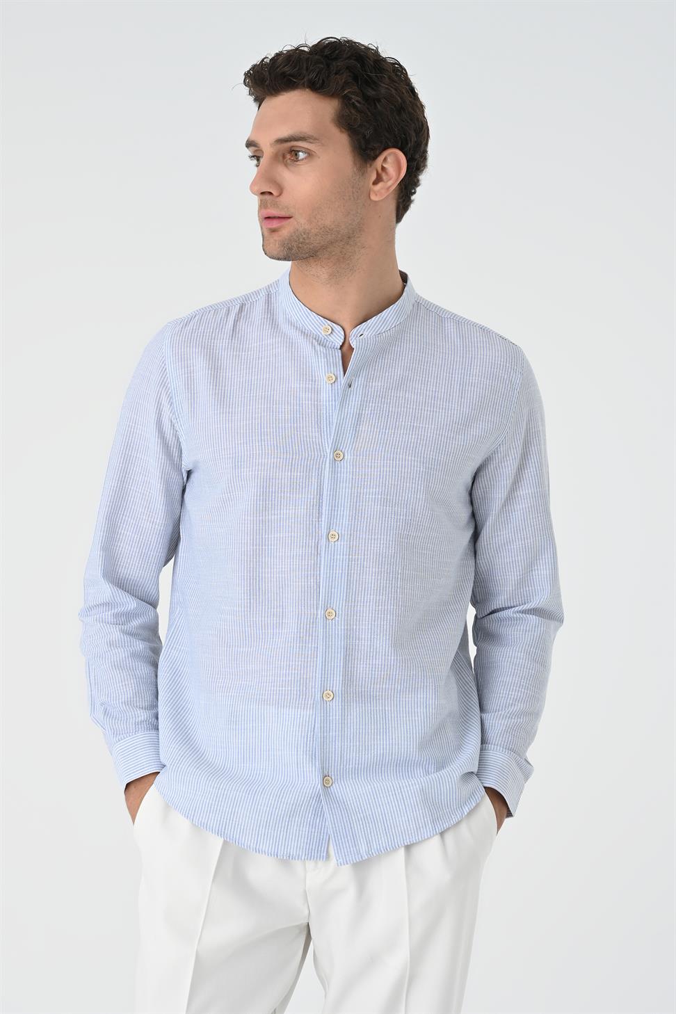 قميص رجالي قطن مخطط