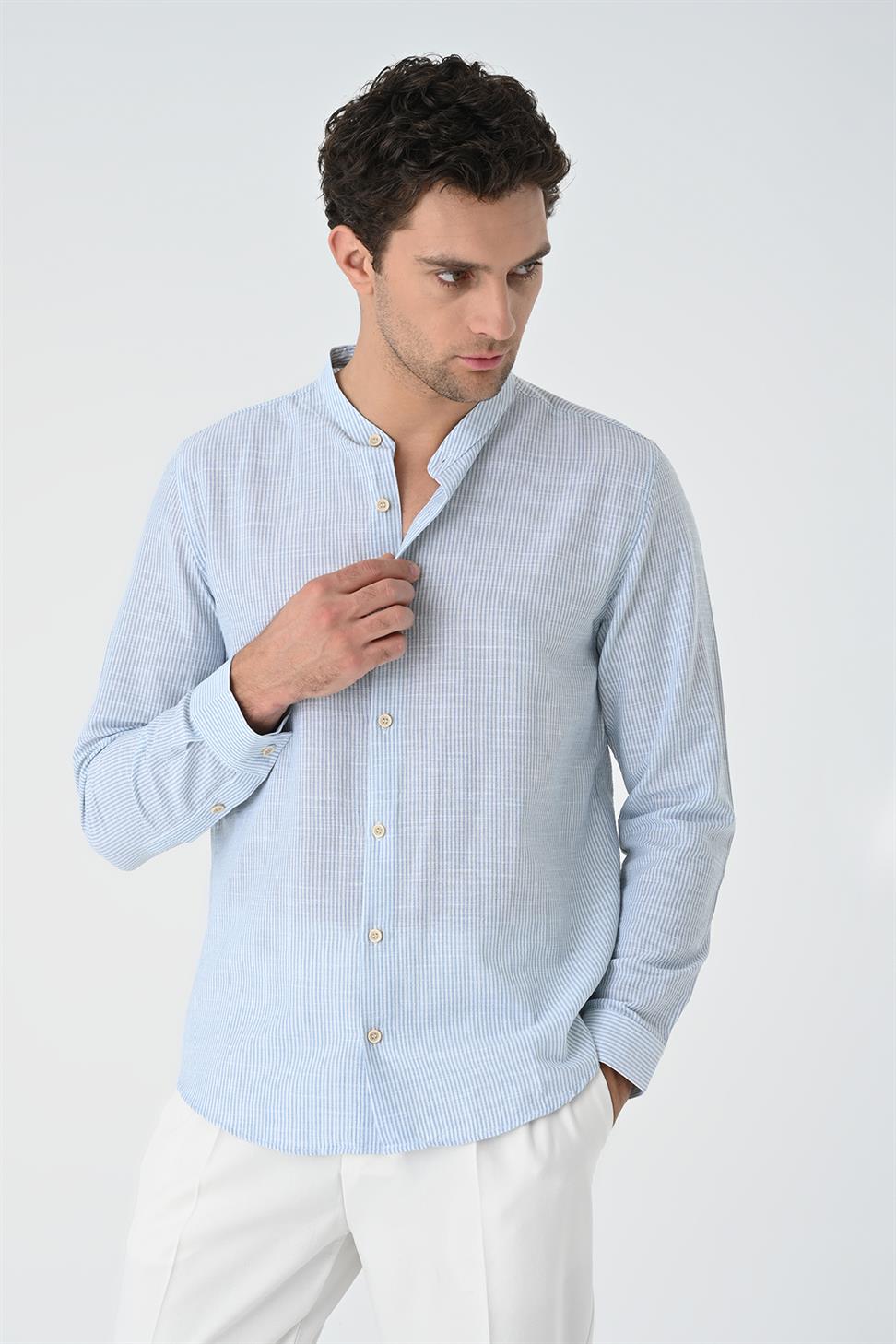 قميص رجالي قطن مخطط