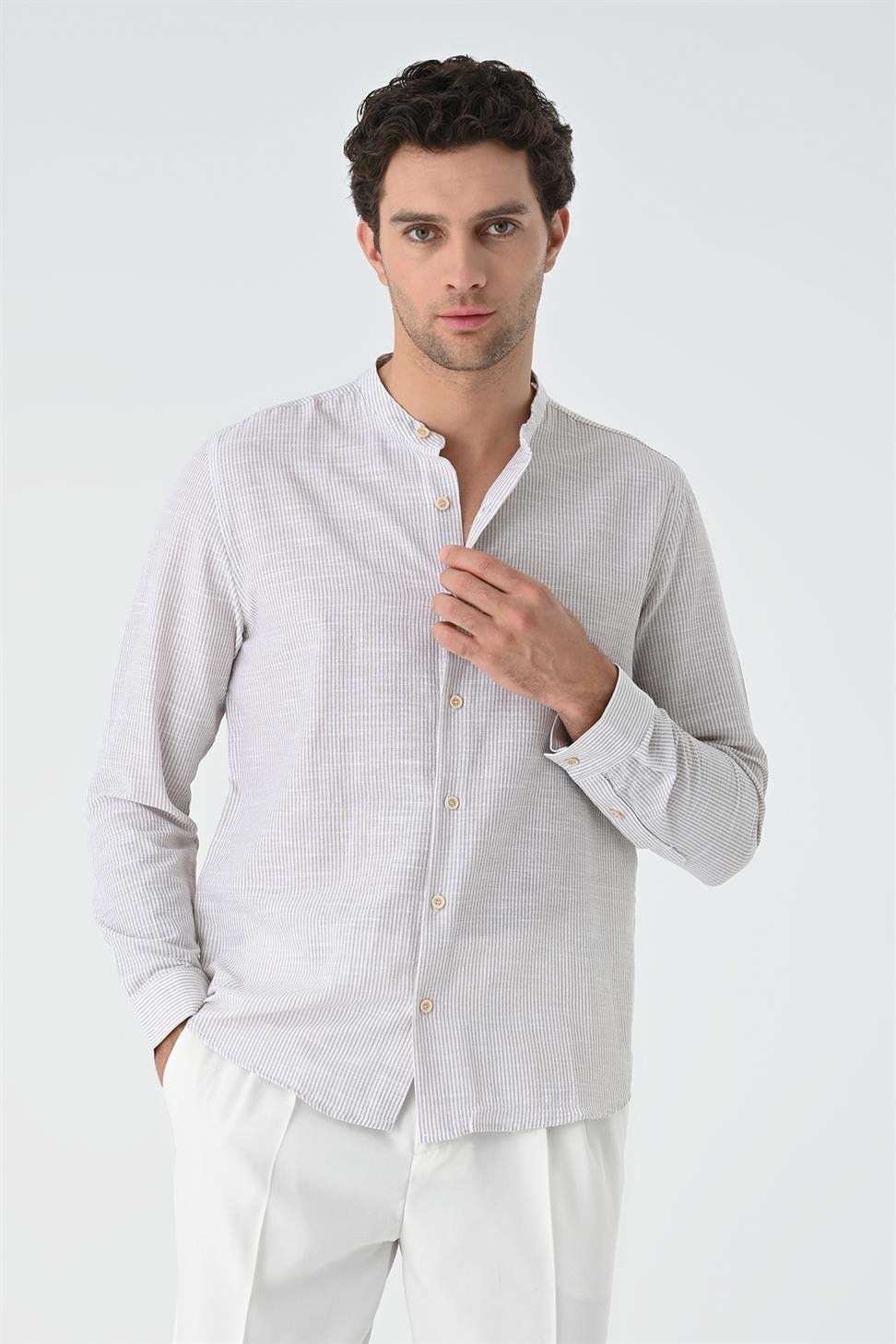 قميص رجالي قطن مخطط