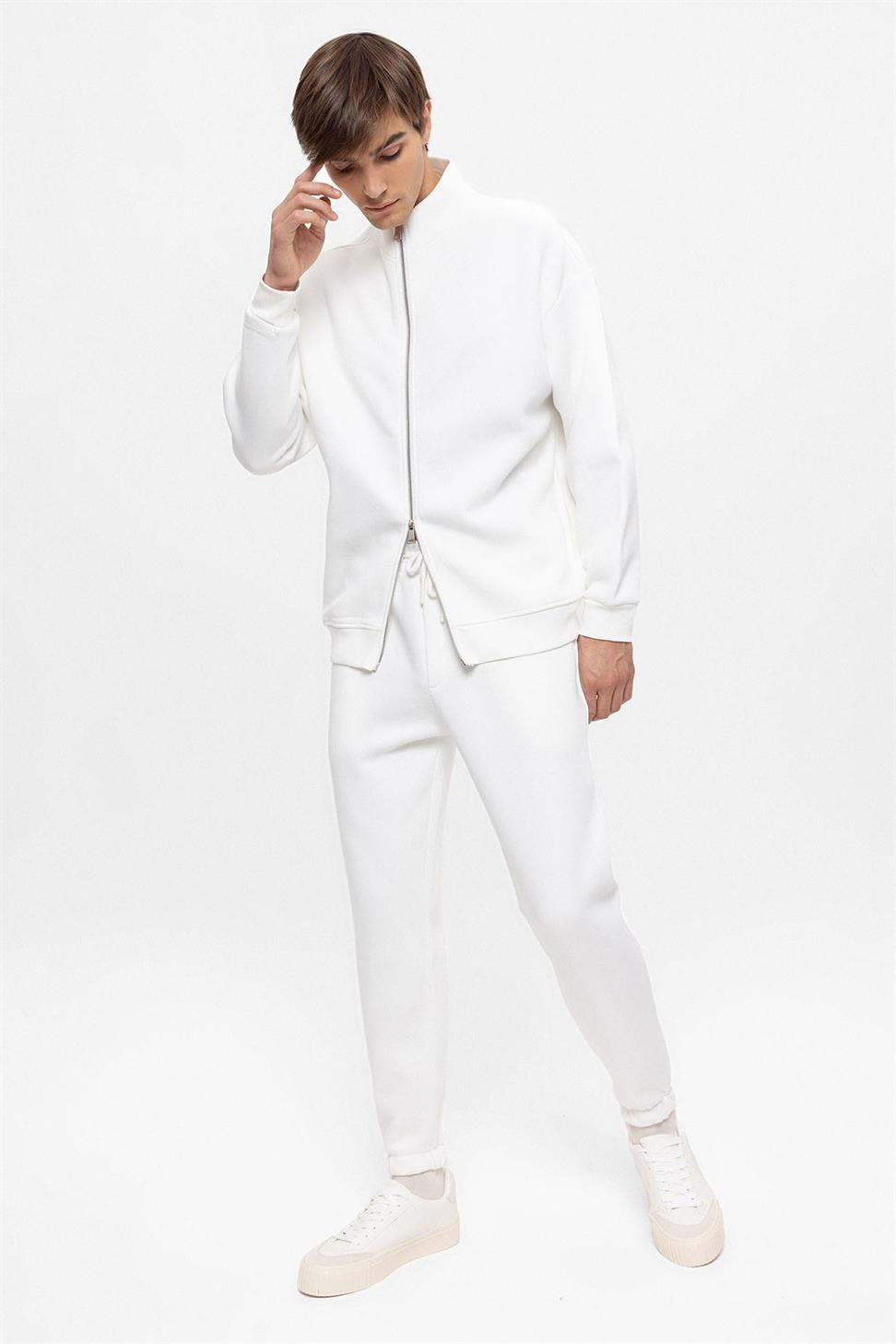 سترة عالية الياقة بسحاب مزدوج للإغلاق للرجال