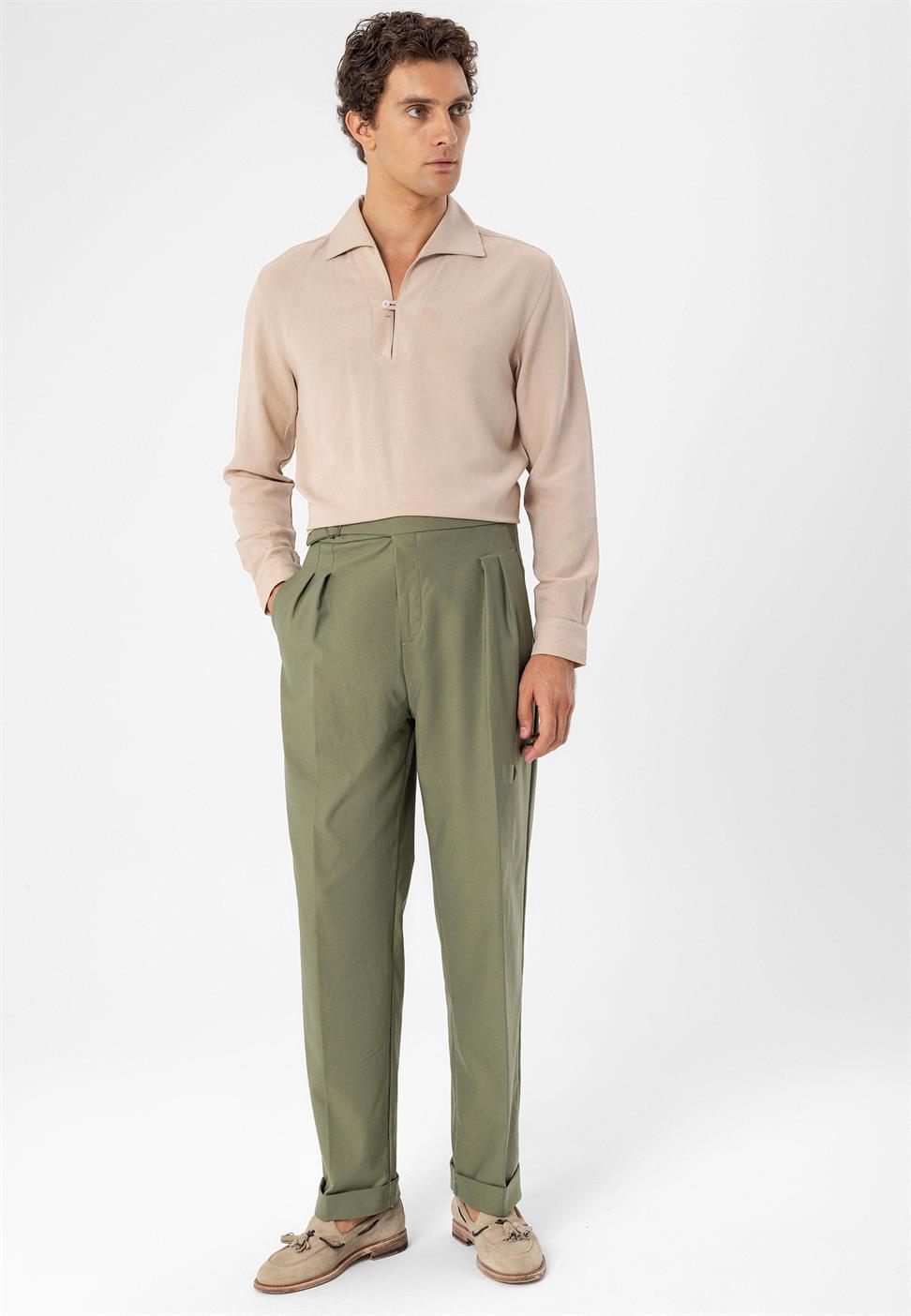 زر قميص مفصل للرجال