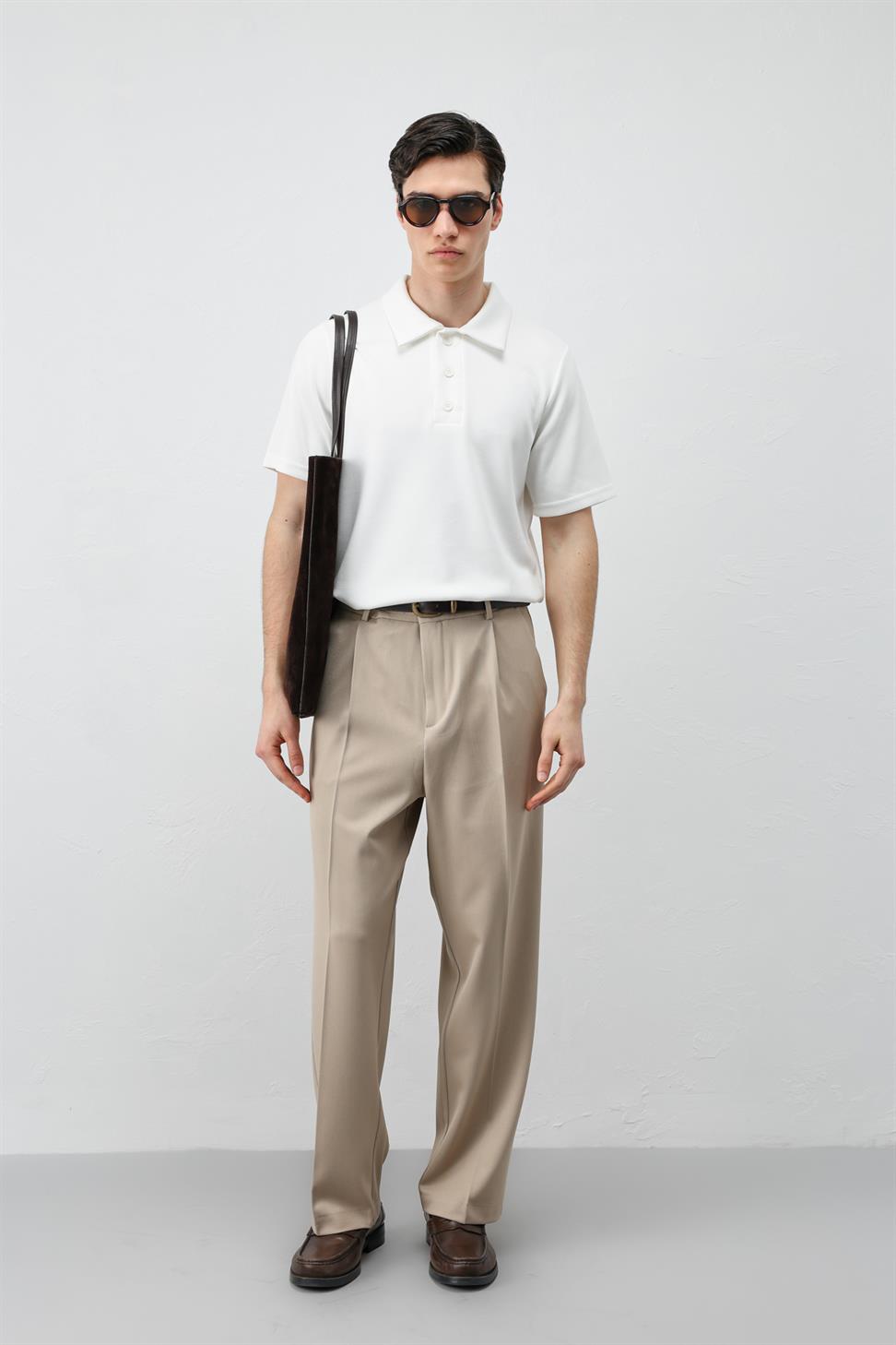 Basic Polo-Neck Mens T-Shirt