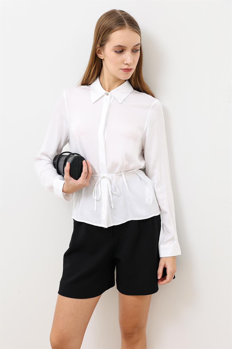 Womens Shirt with a Tie-Front
