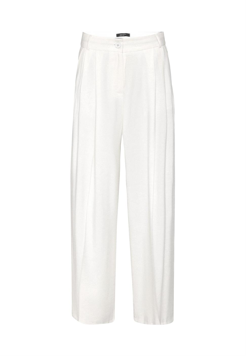 Antioch Ekru Çift Pilili Kadın Pantolon