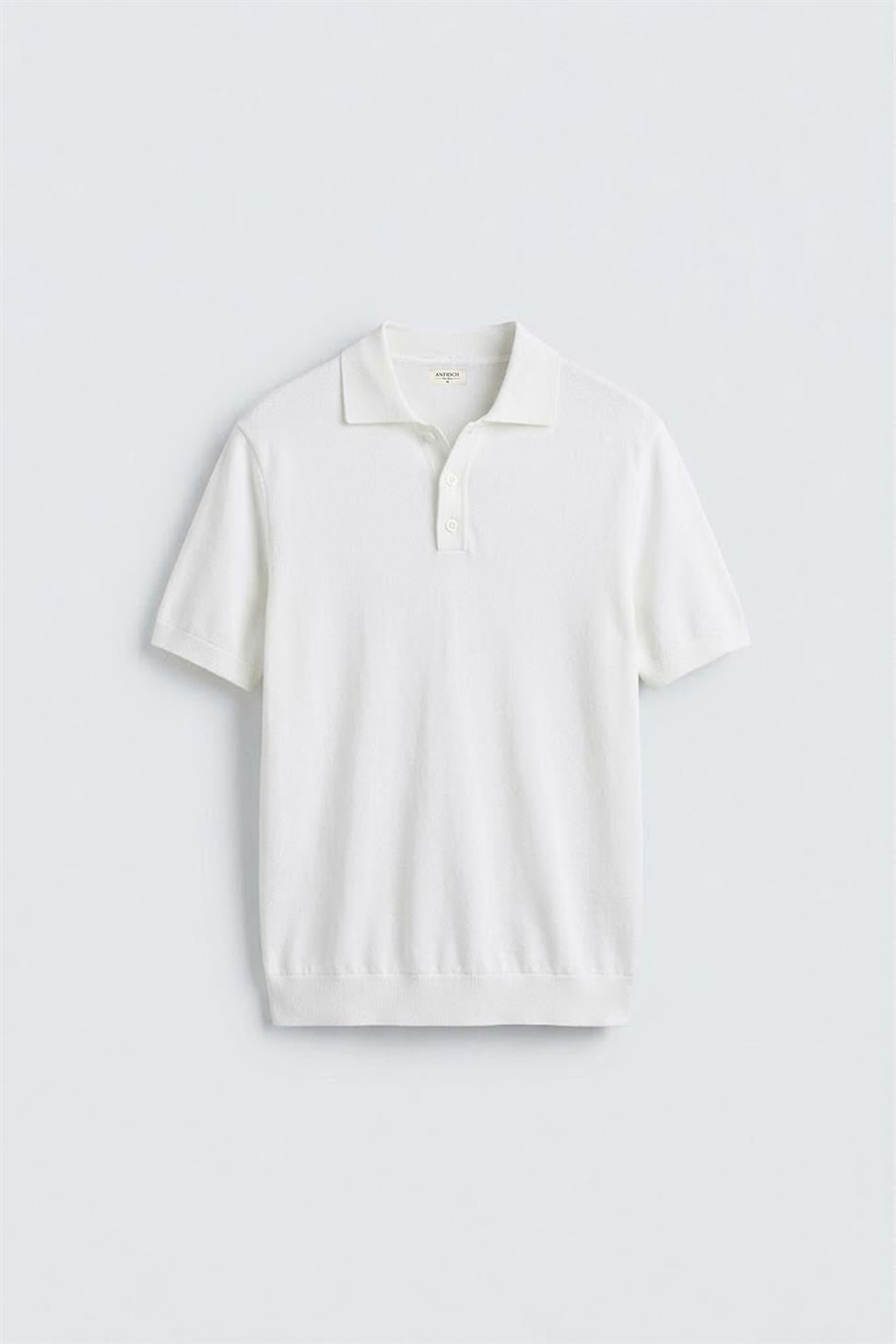 Antioch Ekru Comfort Slim Polo Yaka Erkek Triko T-Shirt