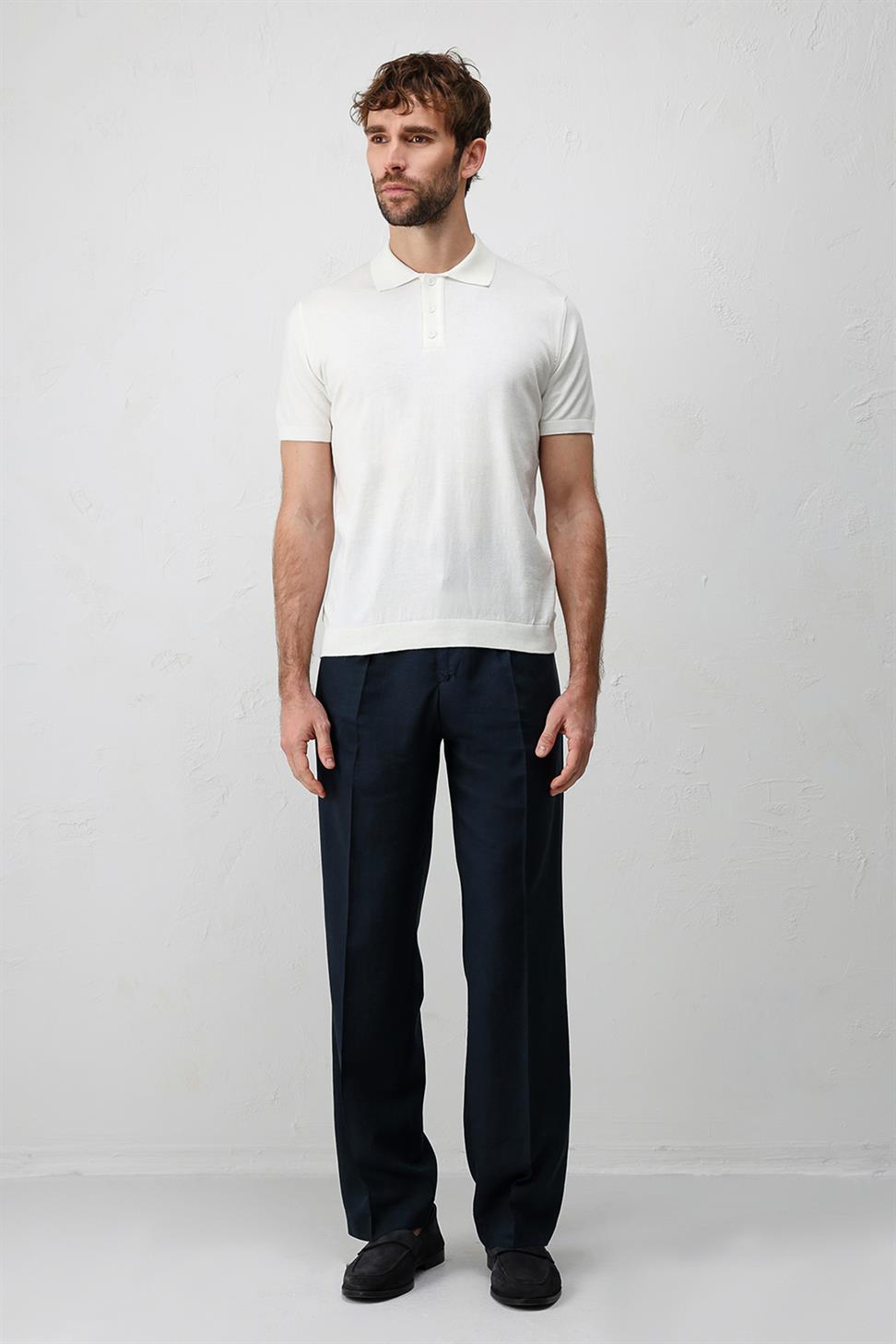 Comfort Slim Polo Neck Mens Knit T-Shirt