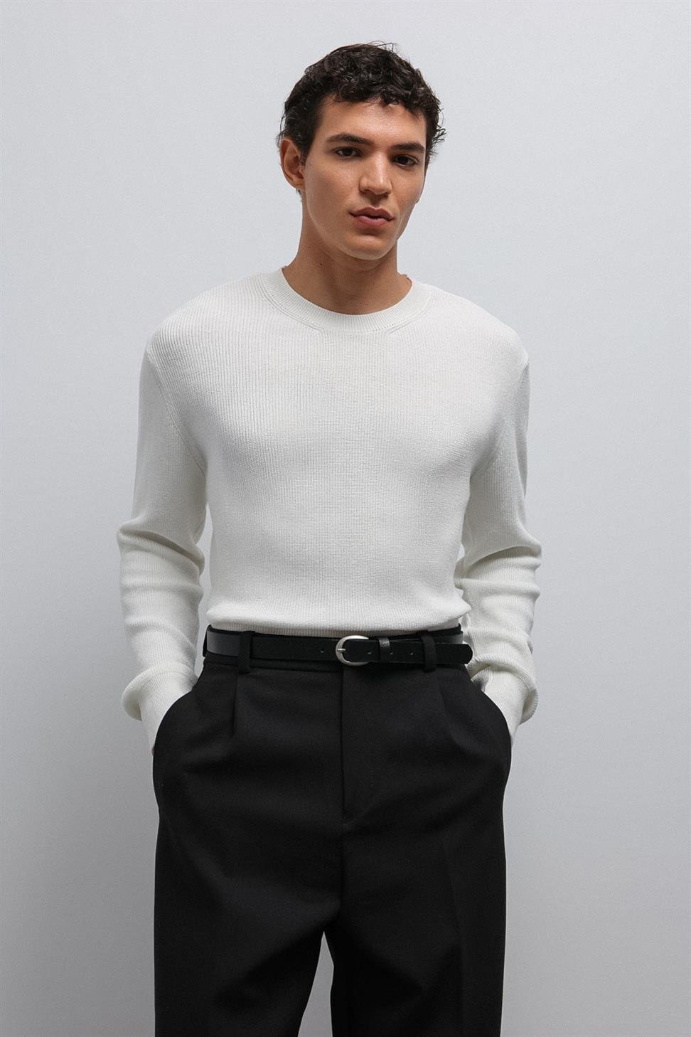 Antioch Ekru Dokulu Erkek Kazak