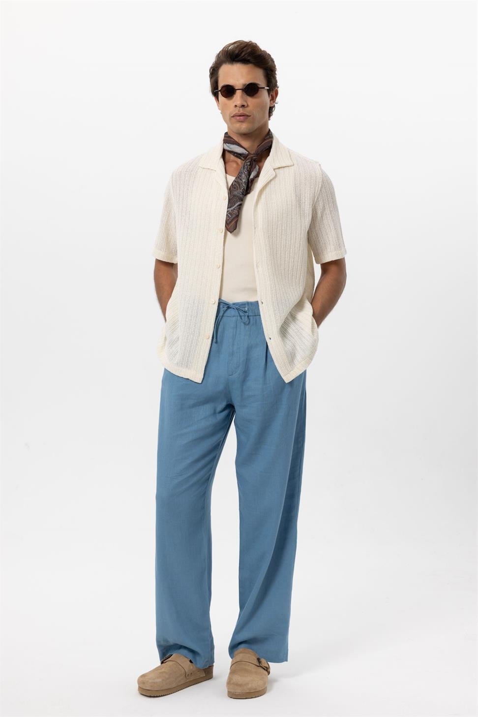 قميص رجالي من الكروشيه الكروشيه المزخرف