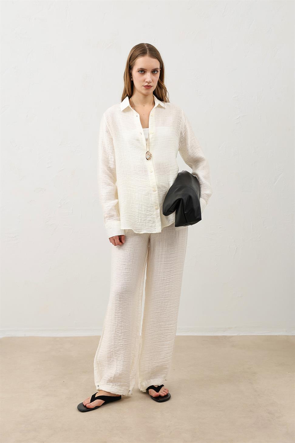 قميص نسائي من الشاش المطرز