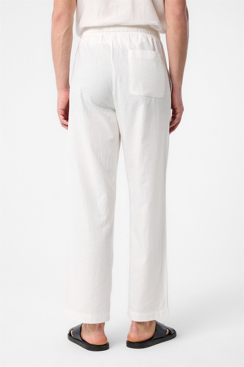 Antioch Ekru Keten Karışımlı Jogger Erkek Pantolon