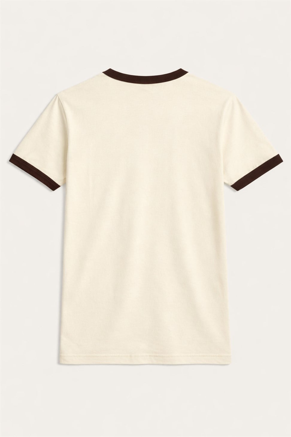 Antioch Ekru Kontrast Yaka Erkek T-Shirt