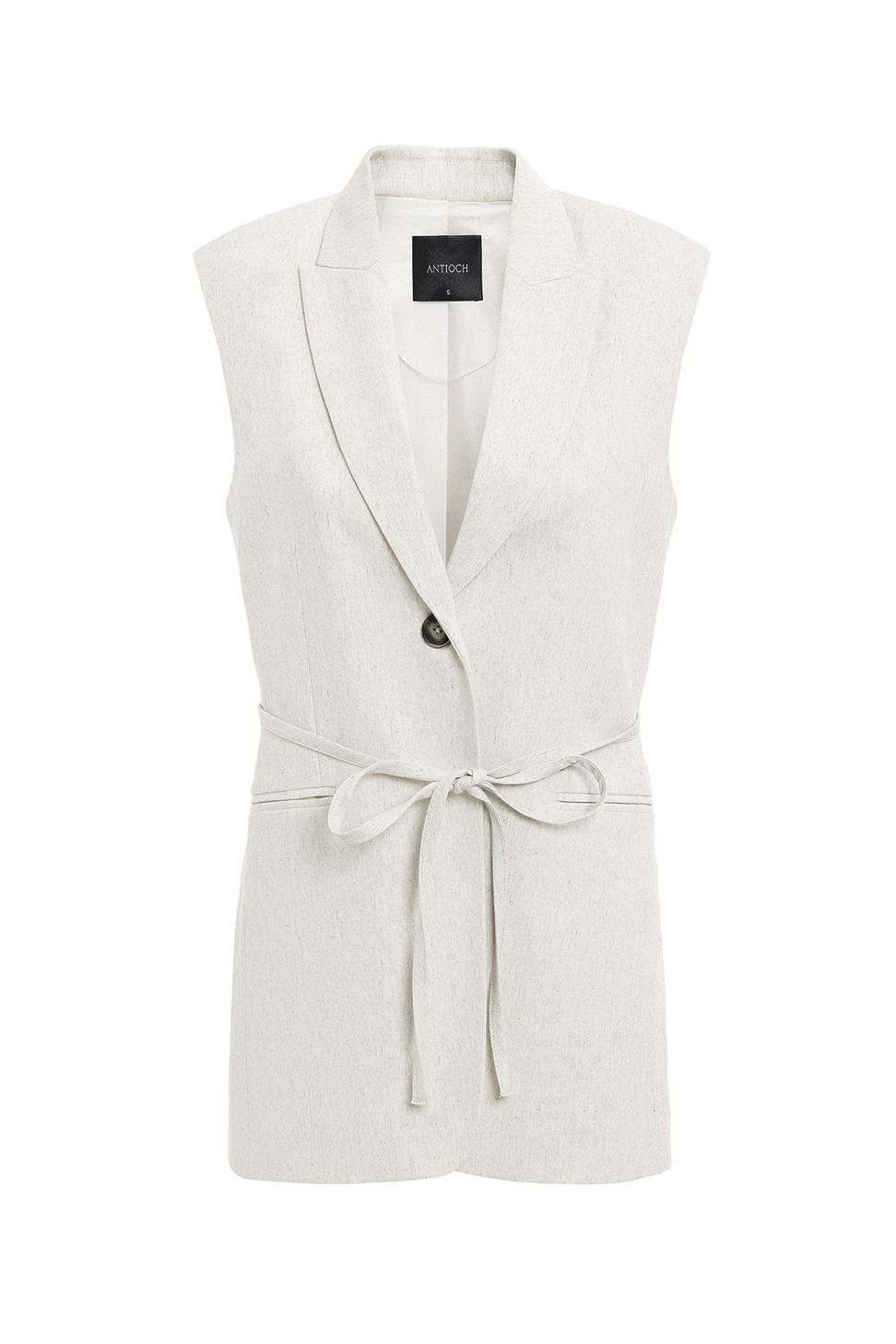 Antioch Ekru Kuşaklı Kadın Yelek