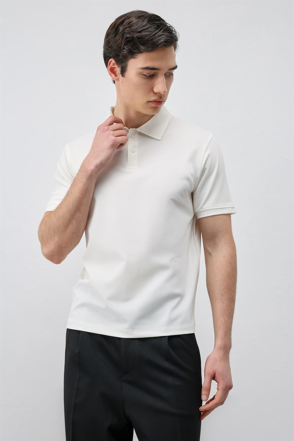 Mens Lyocell-Blend Polo Shirt