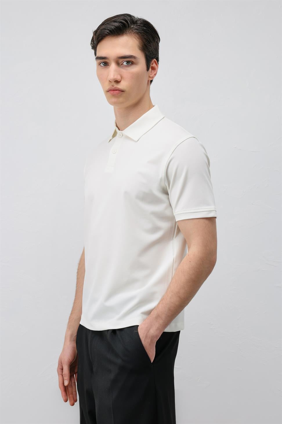 Mens Lyocell-Blend Polo Shirt
