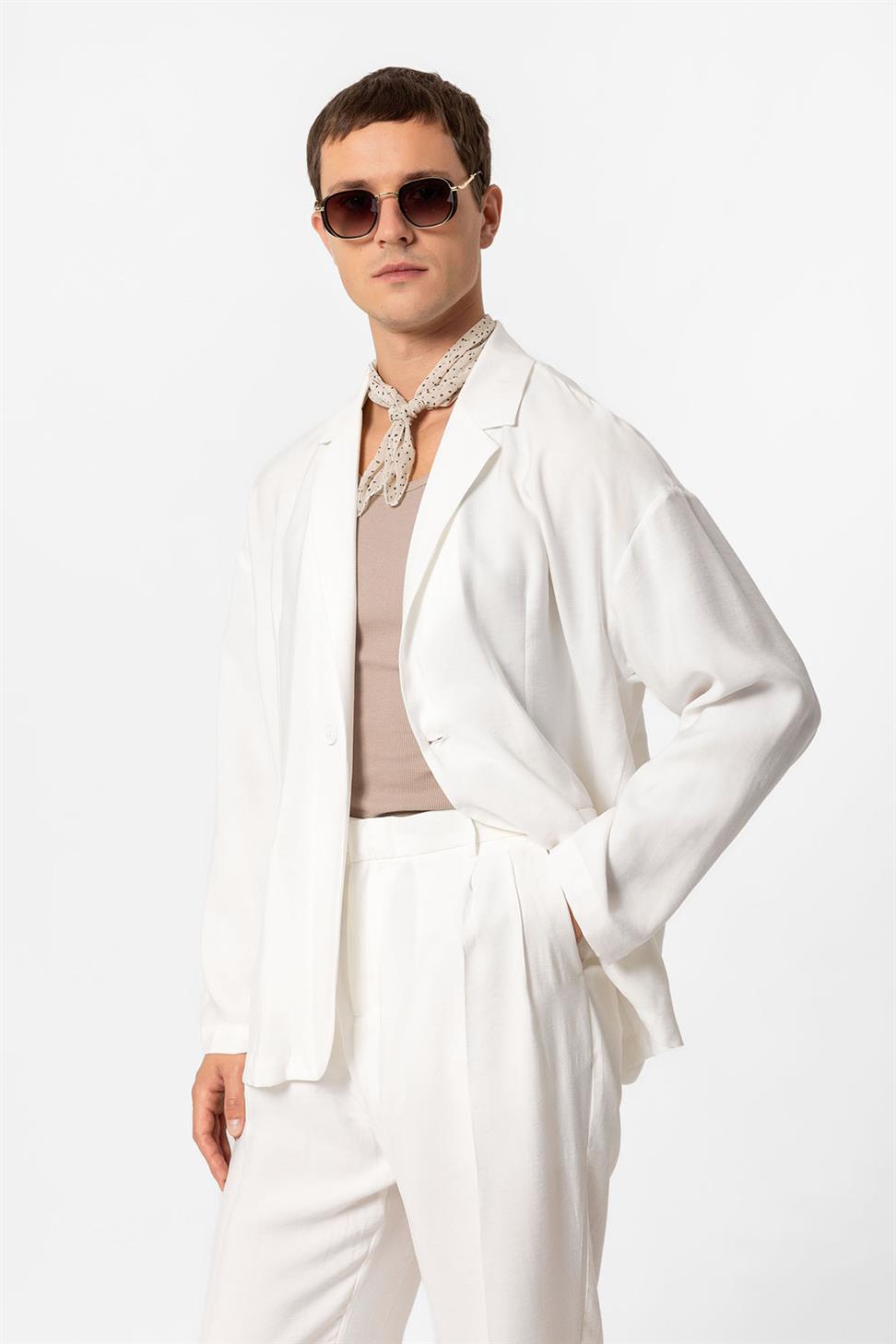 Oversized Unlined Mens Blazer Jacket