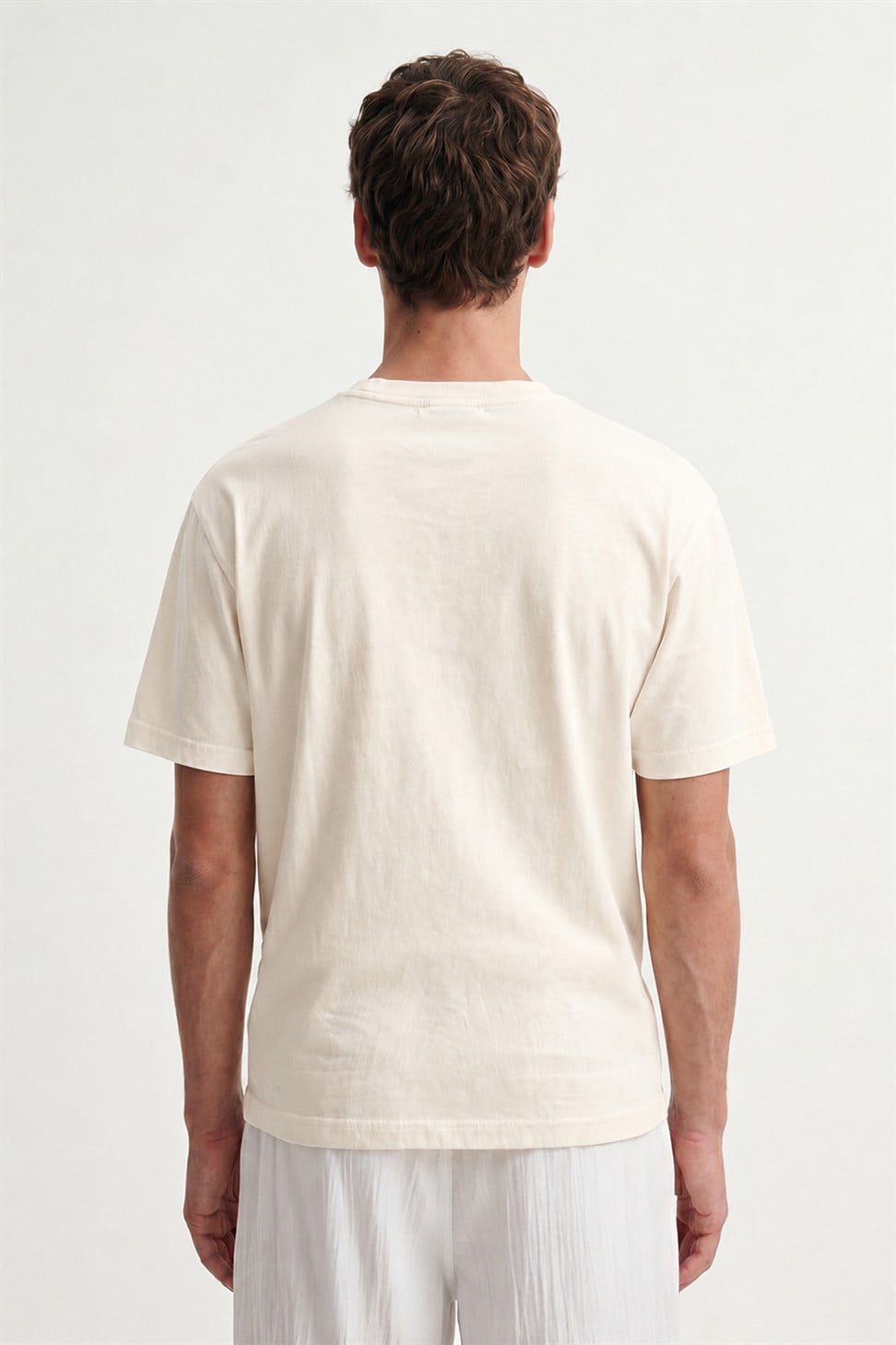Antioch Ekru Pamuklu Erkek T-Shirt