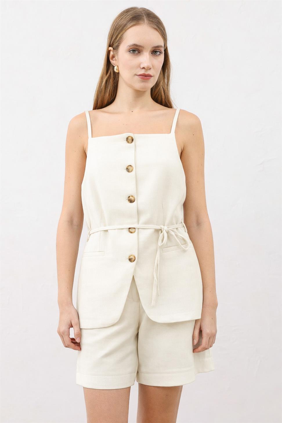 Pleated Womens Shorts