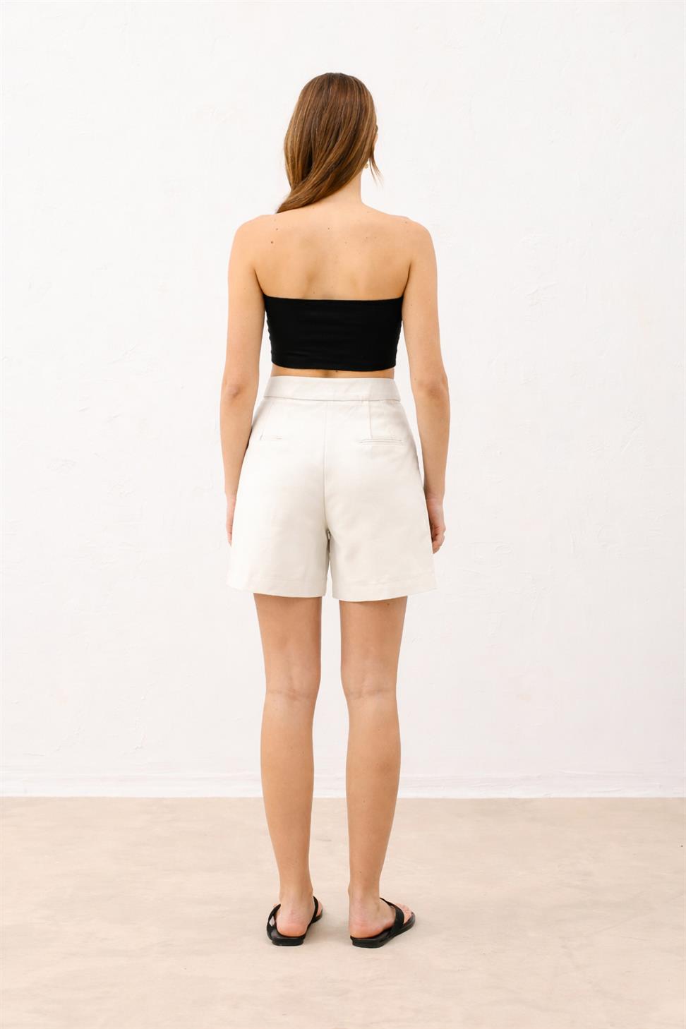 Pleated Womens Shorts