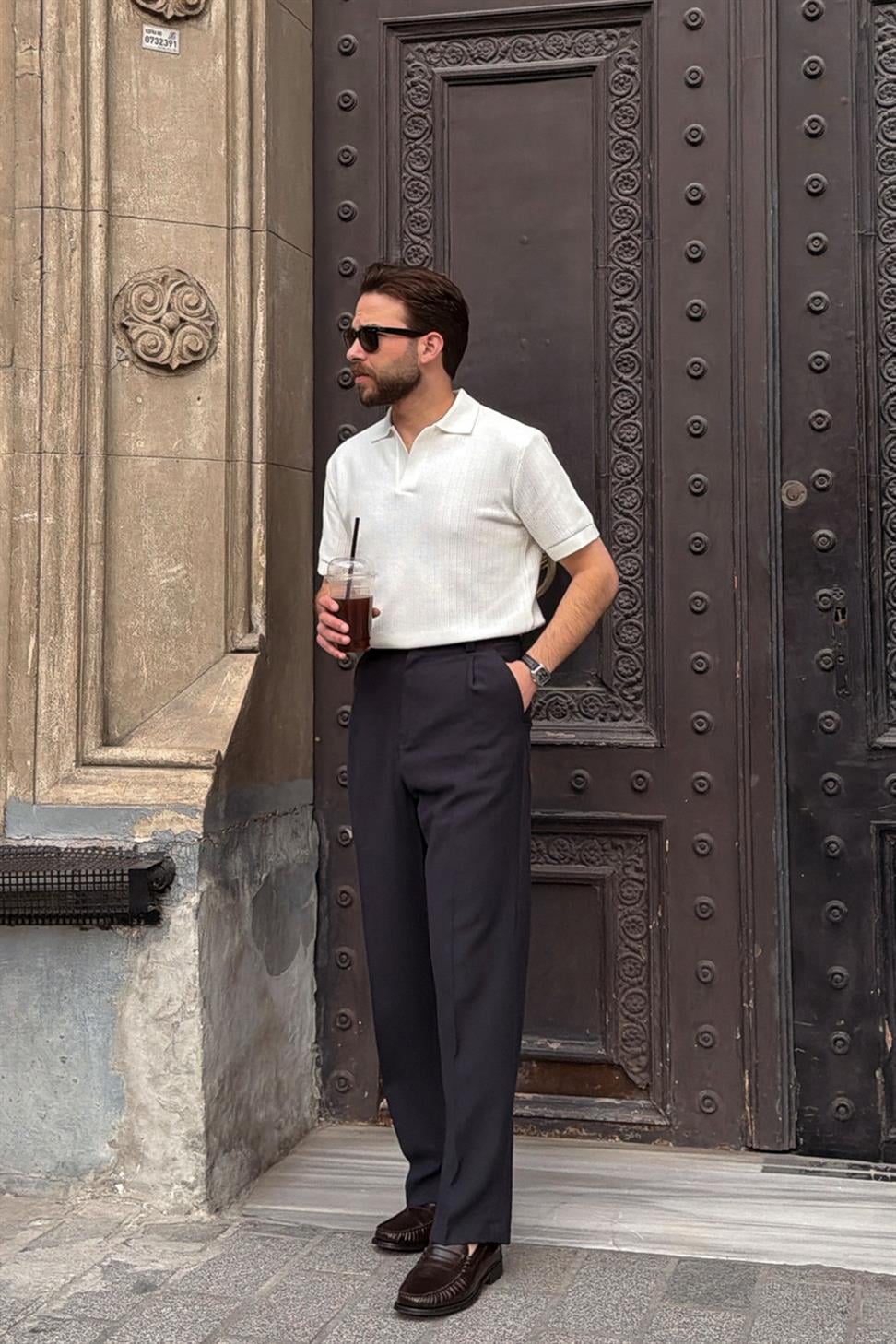 تي شيرت رجالي محبوك عالي الجودة