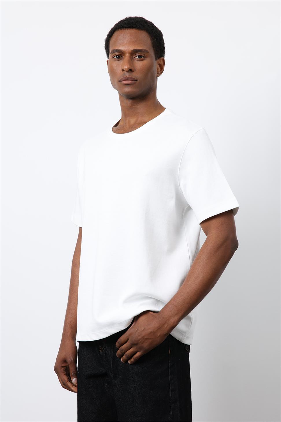 Antioch Ekru Regular Fit Basic Erkek T-Shirt