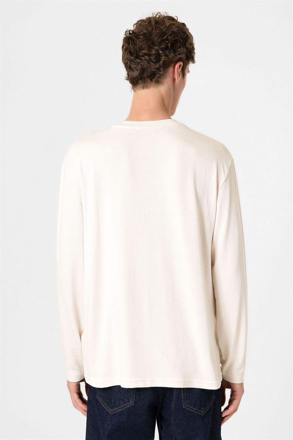 Antioch Ekru Relaxed Fit Basic Erkek T-Shirt