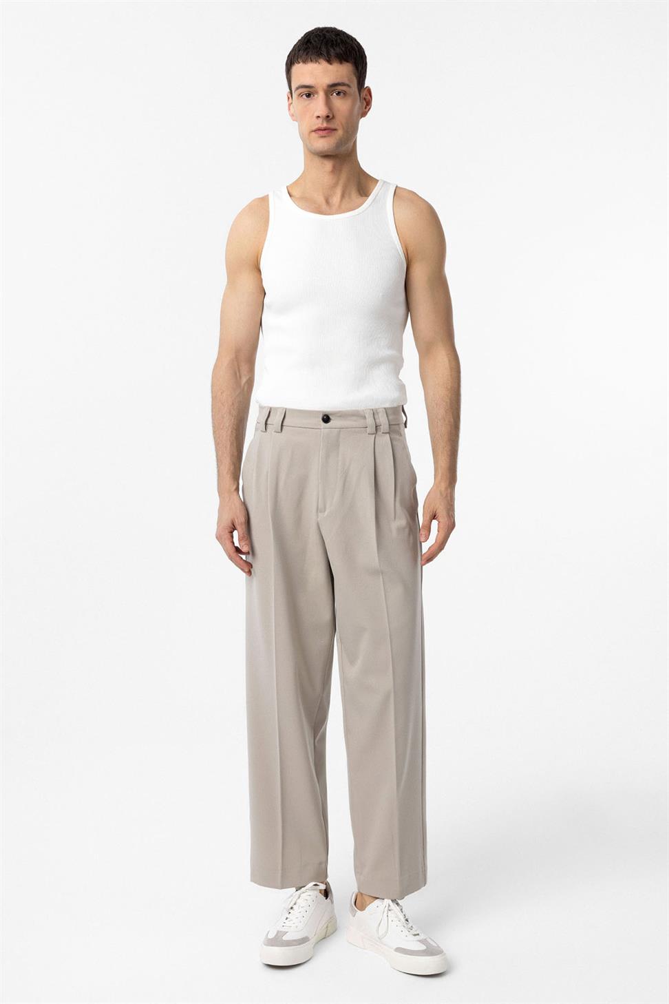 Antioch Ekru Slim Fit Erkek Atlet