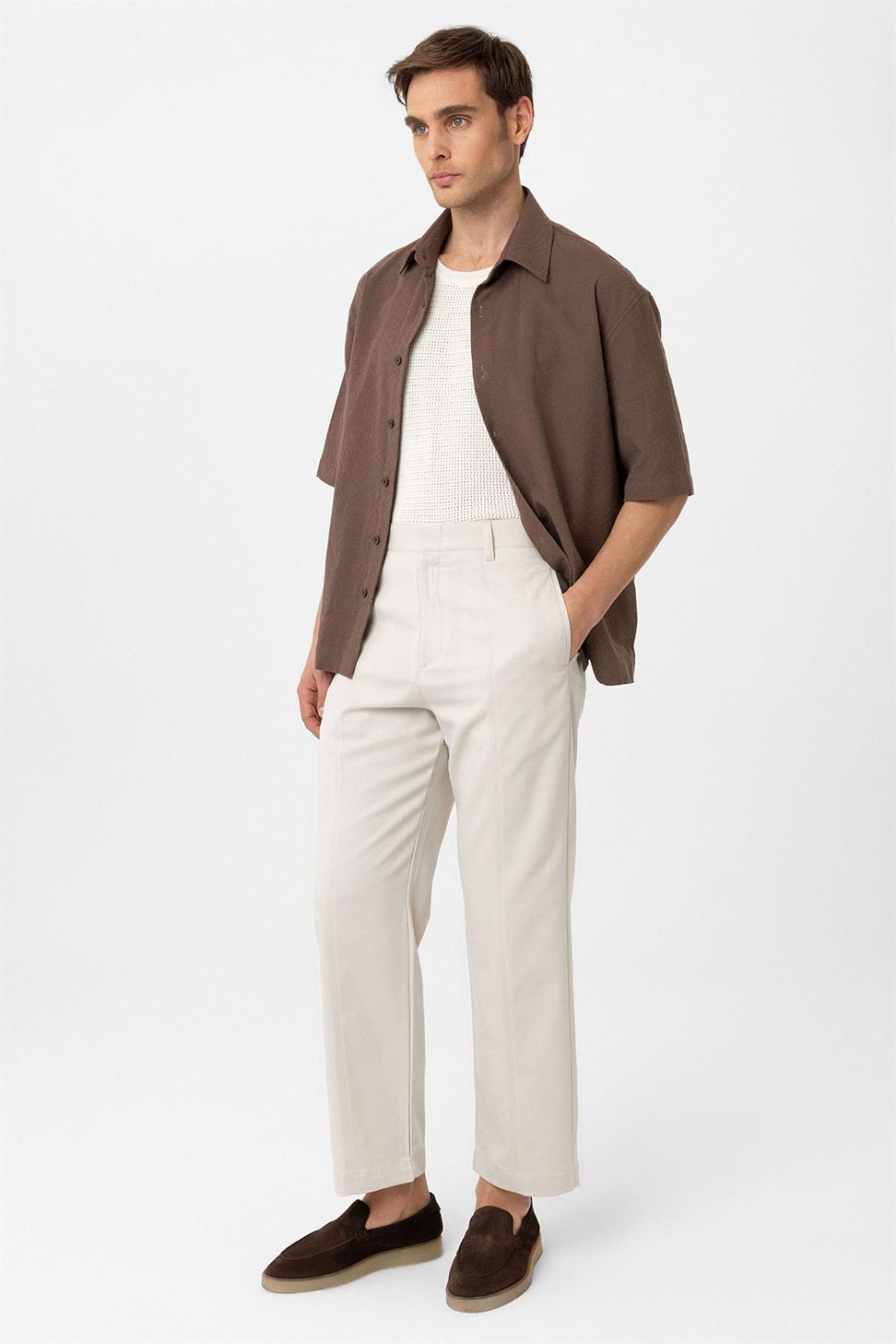 Antioch Ekru Straight Fit Erkek Pantolon