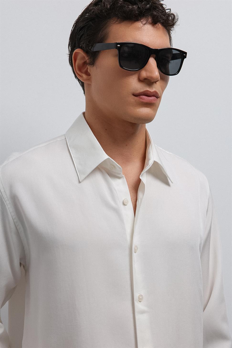 Antioch Ekru Teknik Regular Fit Erkek Gömlek