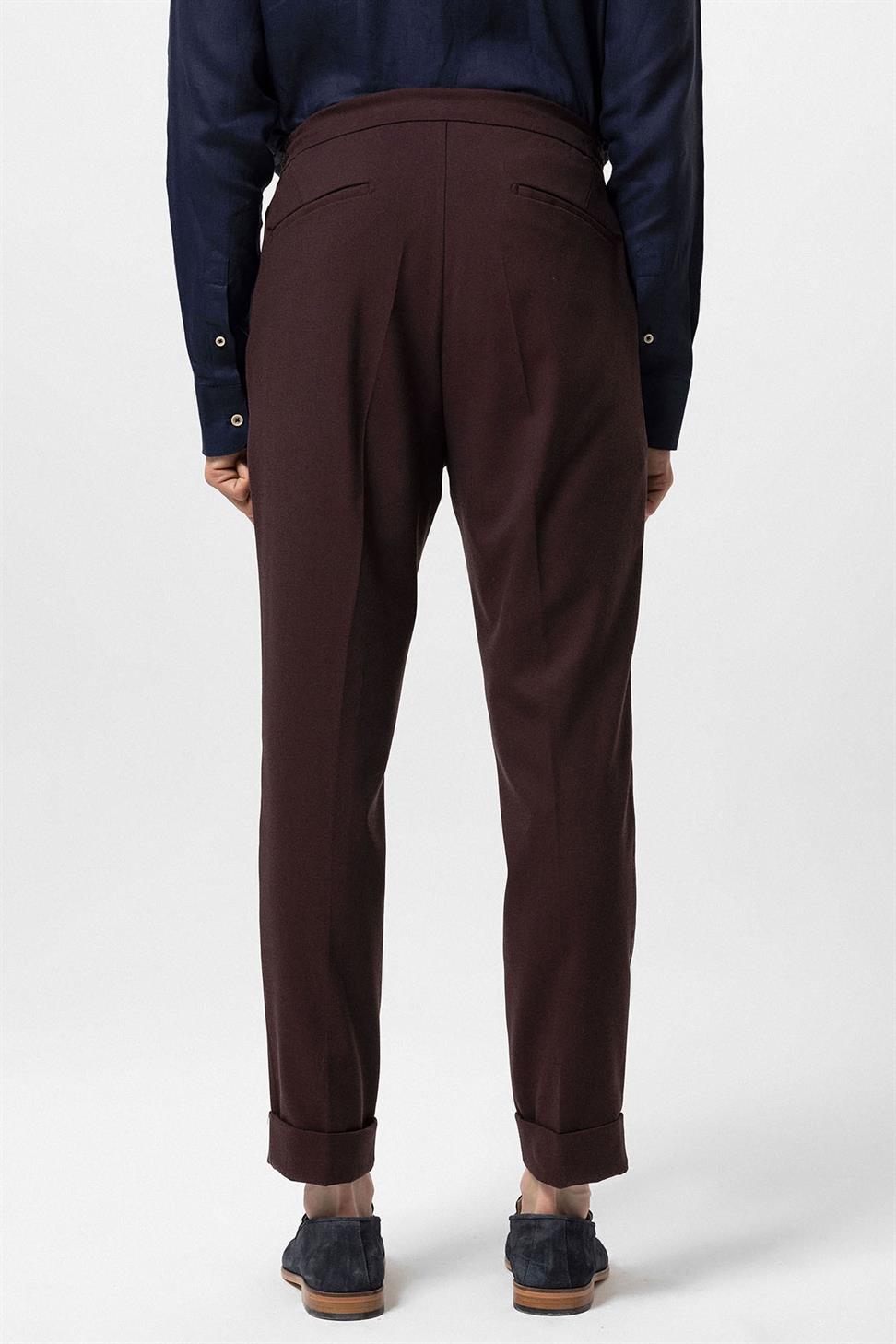 مرونة الخصر مطوي السراويل الرجالية