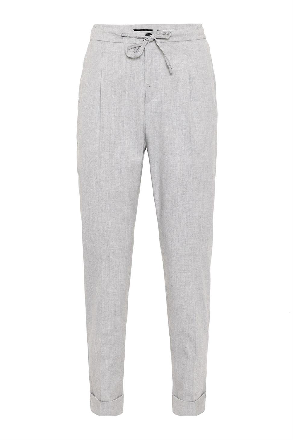 مرونة الخصر مطوي السراويل الرجالية