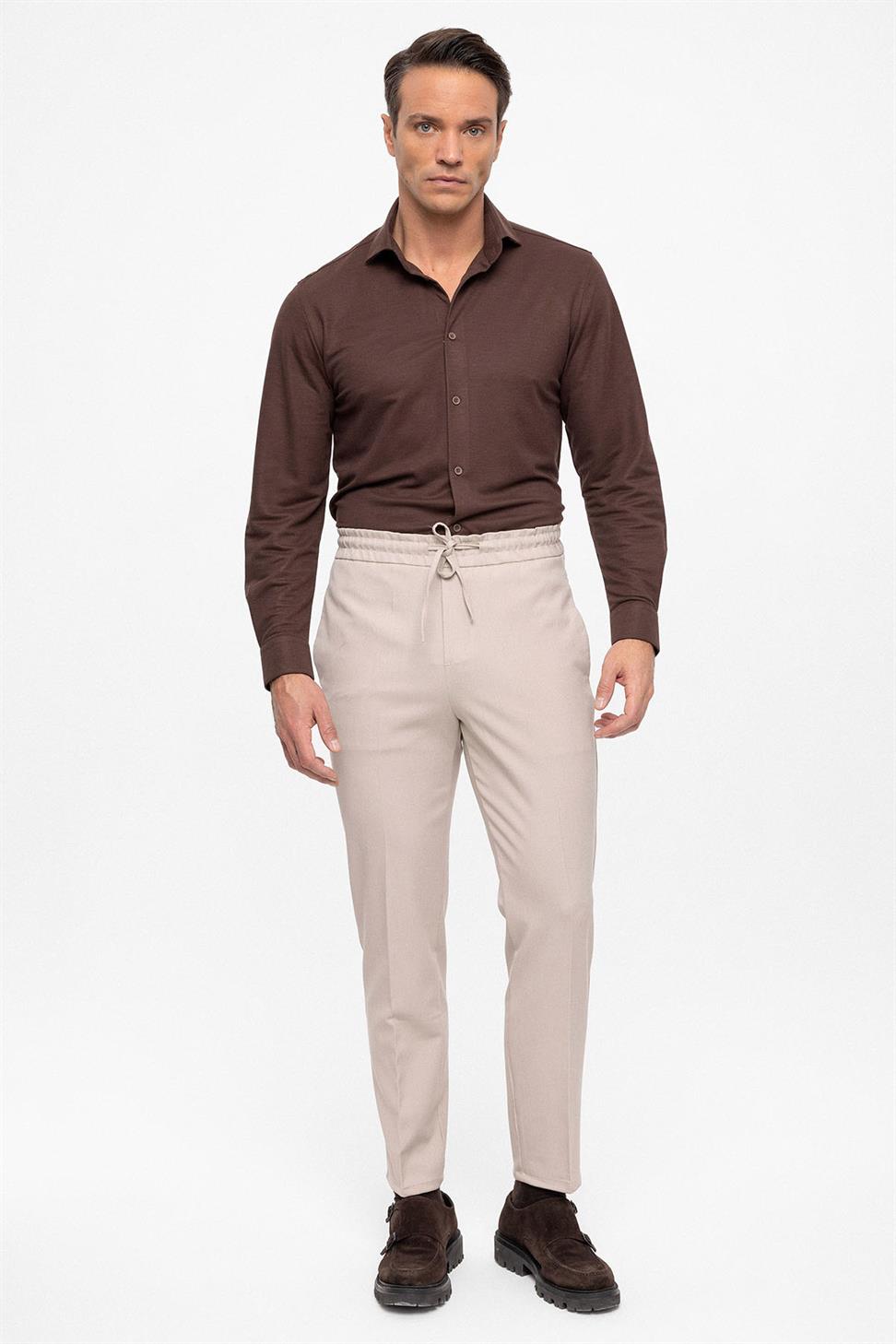 مرونة عالية الخصر السراويل الرجالية