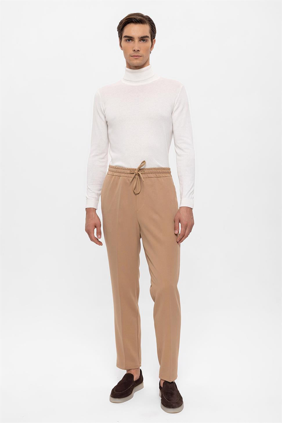 مرونة عالية الخصر السراويل الرجالية