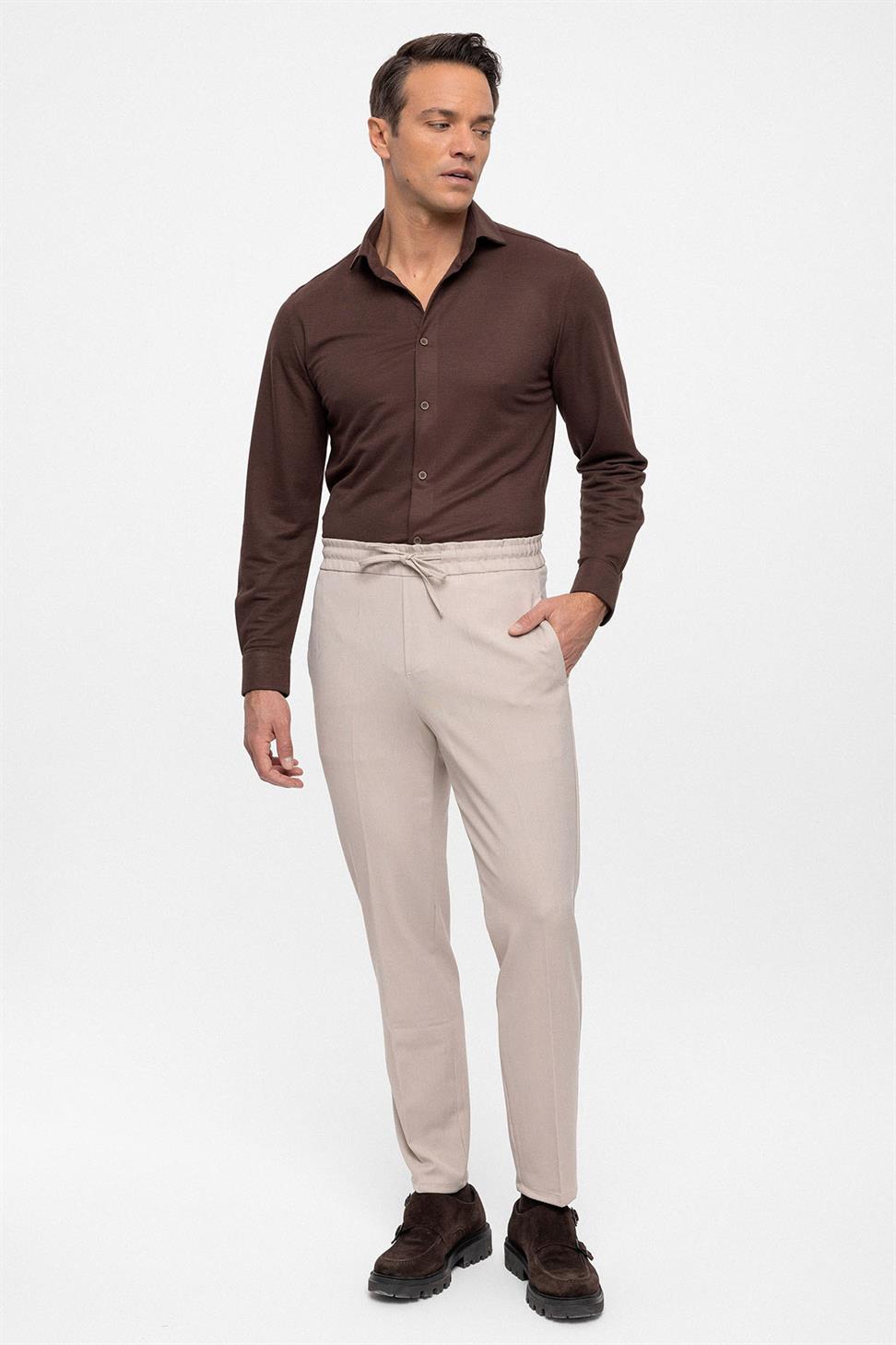 مرونة عالية الخصر السراويل الرجالية