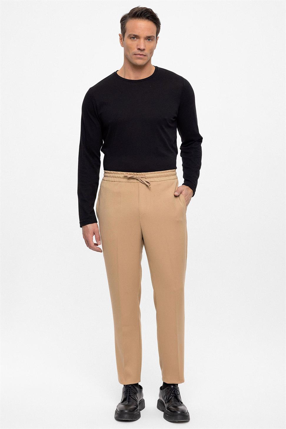 مرونة عالية الخصر السراويل الرجالية