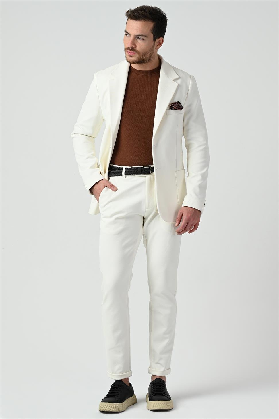 مجموعة السراويل سترة غير المبطنة للرجال