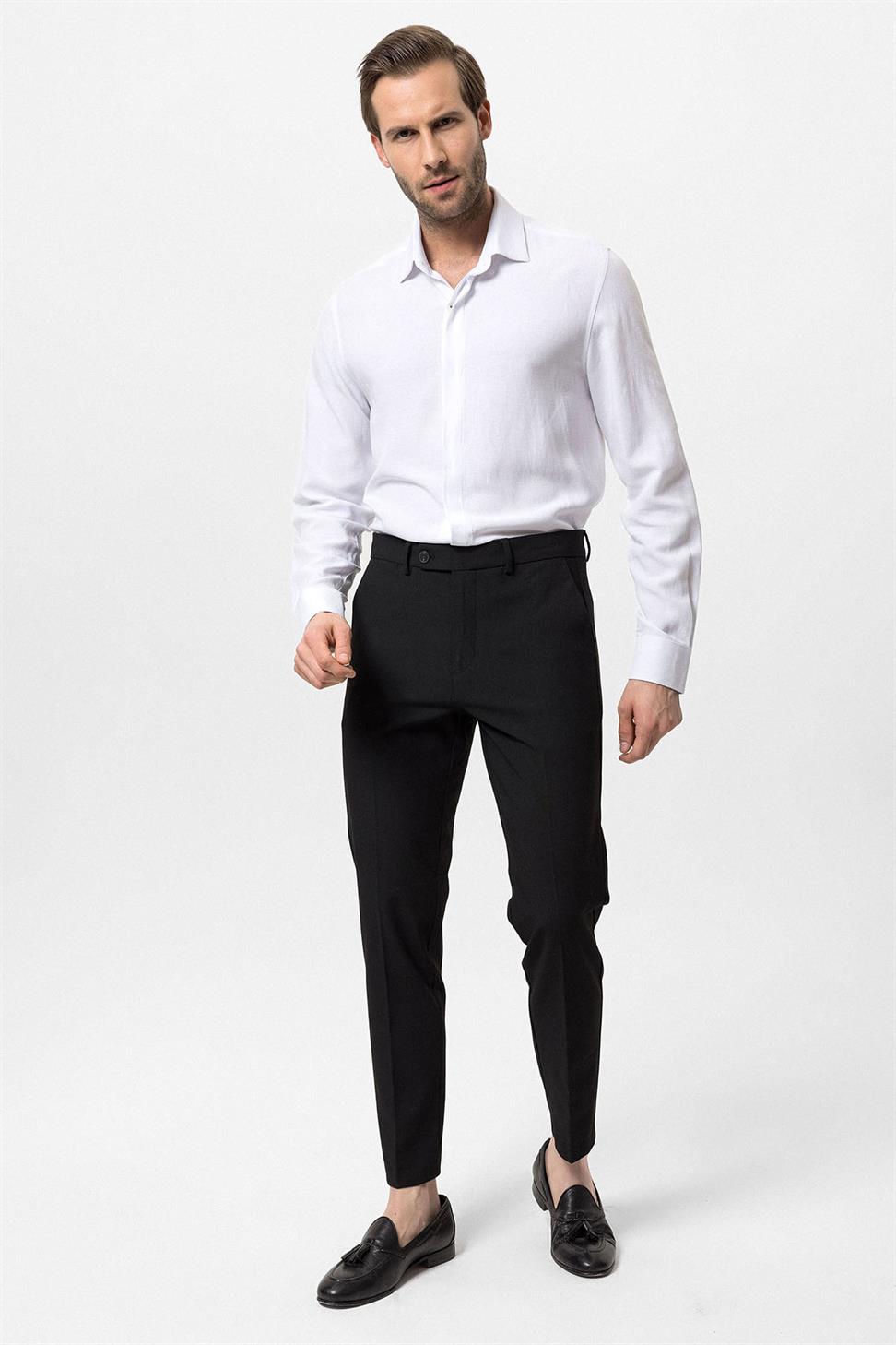 بنطلون قماش سليم صالح للرجال