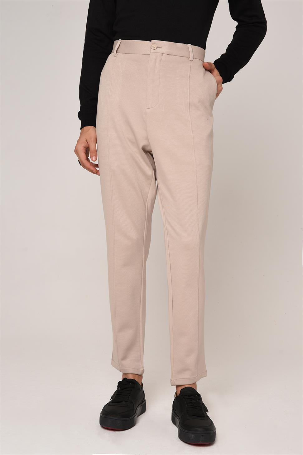 بنطال مخطط بقصة عادية للرجال