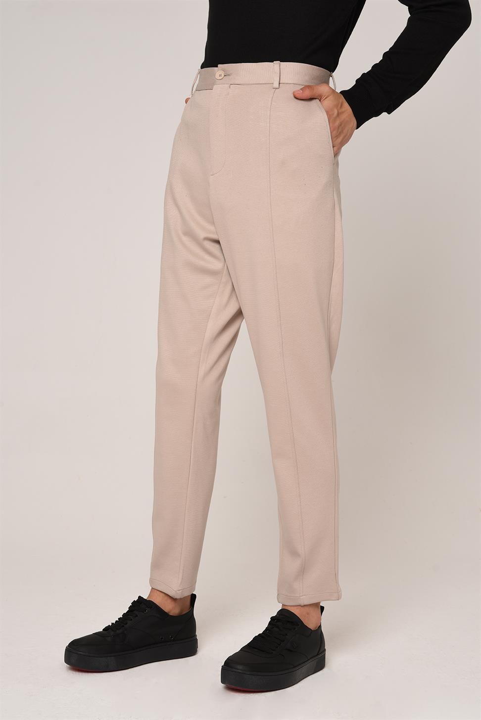 بنطال مخطط بقصة عادية للرجال